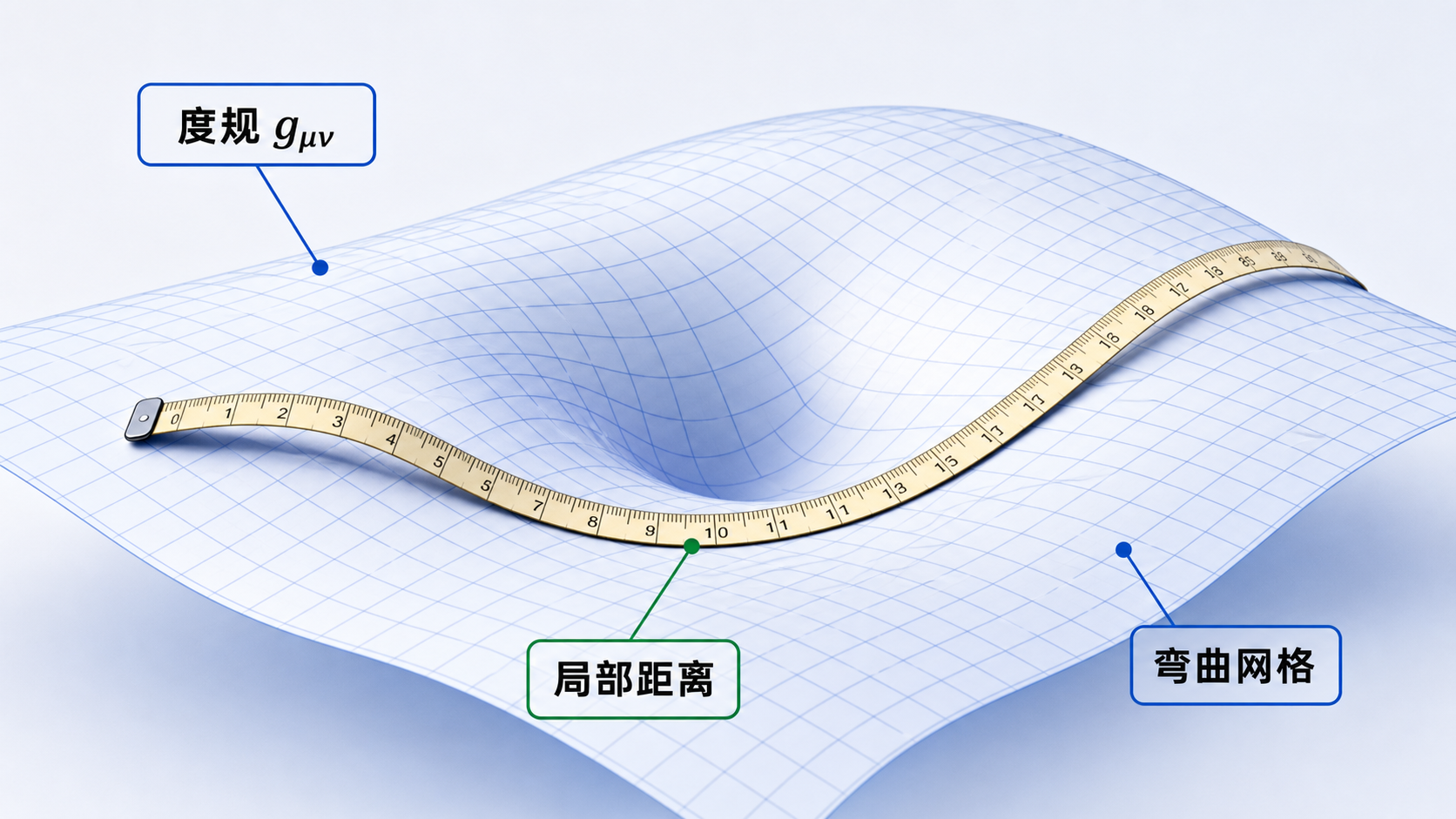 图16：度规张量像可变形软尺
