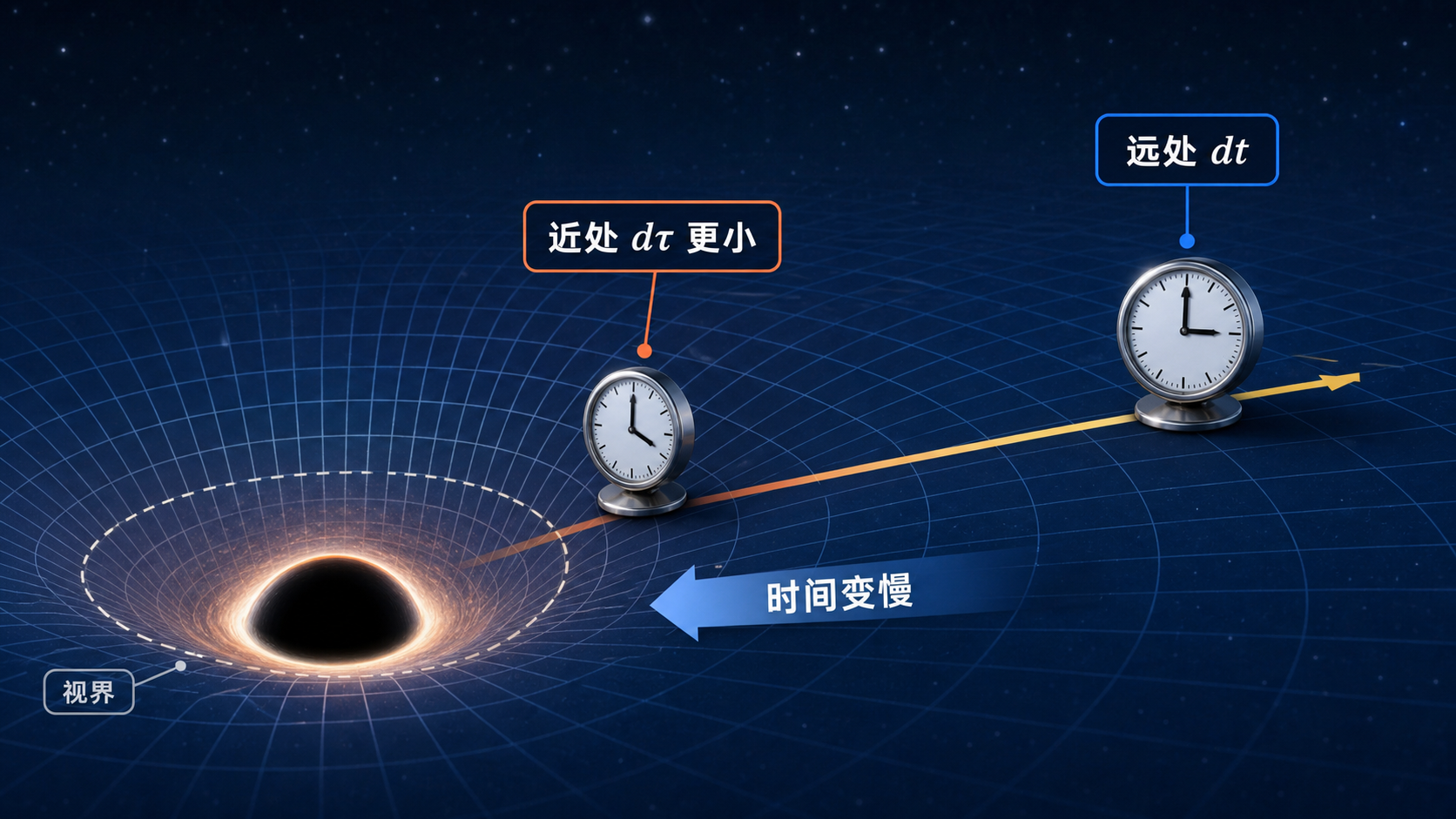 图18：黑洞附近时间变慢
