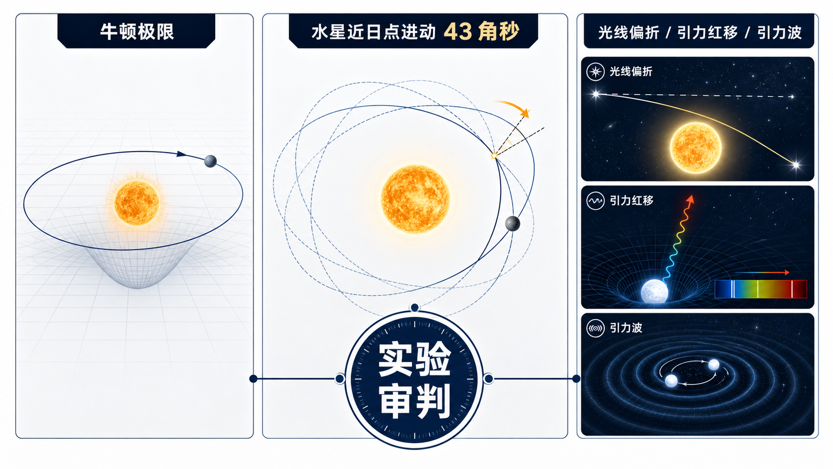 图50：广义相对论的三重审判