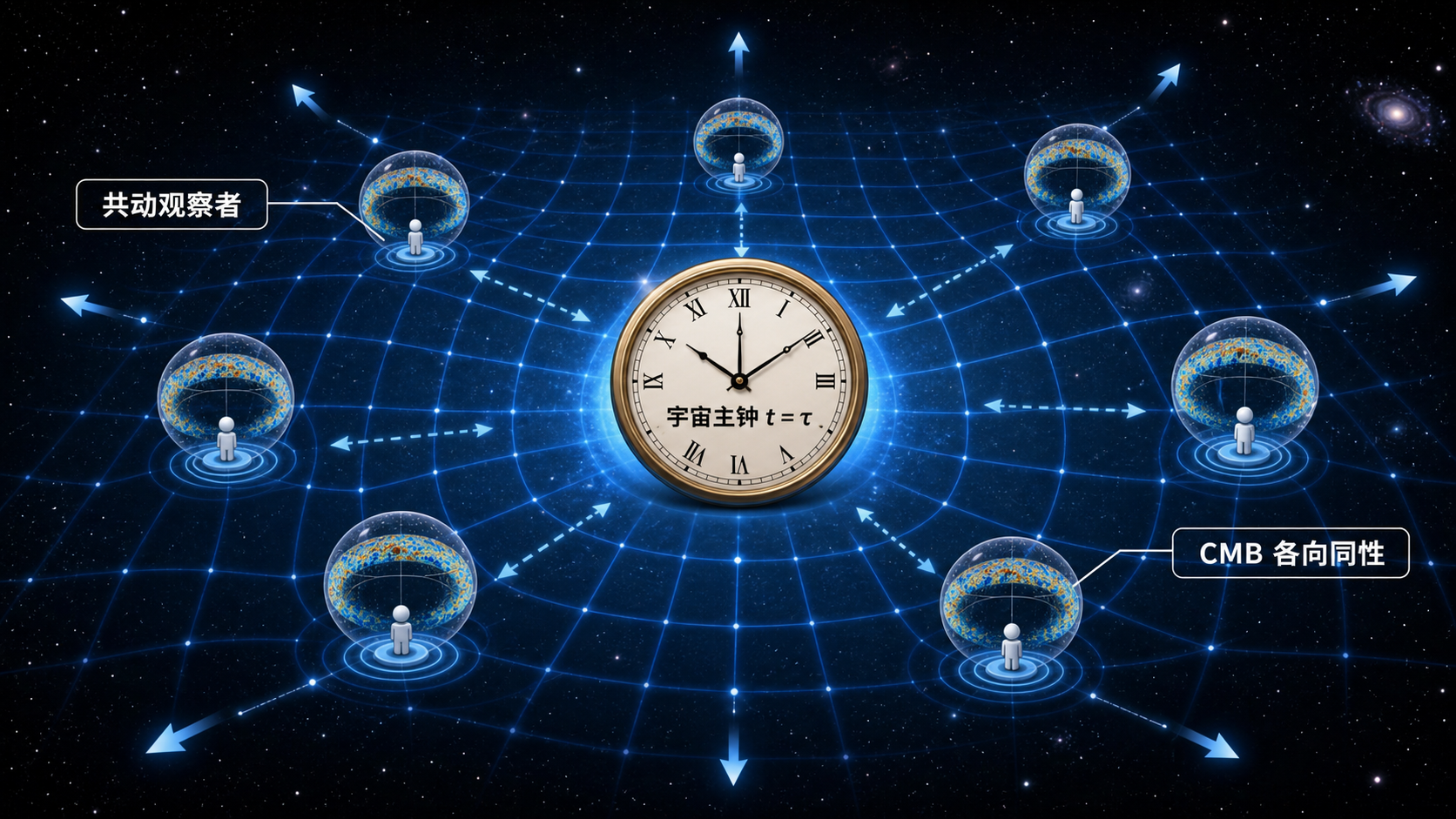 图56：共动观察者与宇宙主钟