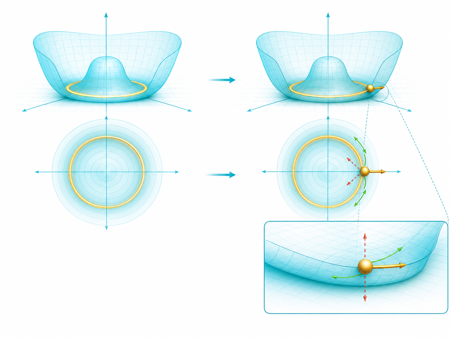图39：Higgs 真空在内部空间中选择方向