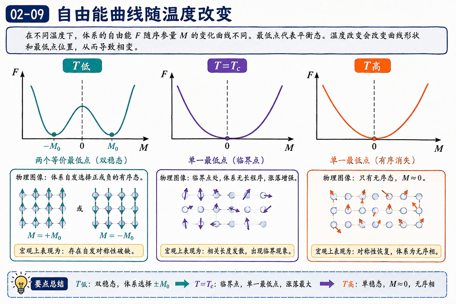 图 02-09：自由能曲线随温度改变