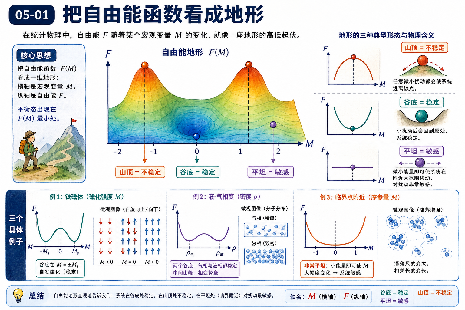 图 05-01：把自由能函数看成地形