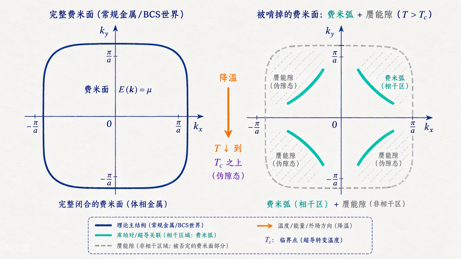 图 19:ARPES 眼中的费米弧与赝能隙