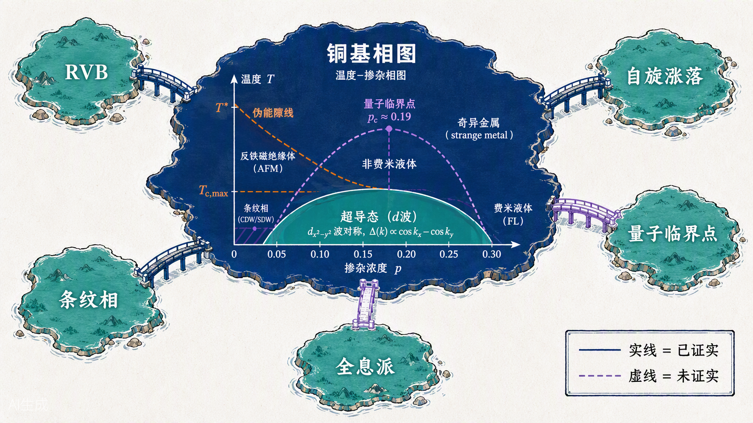 图 8:高温超导理论流派"江湖地图"