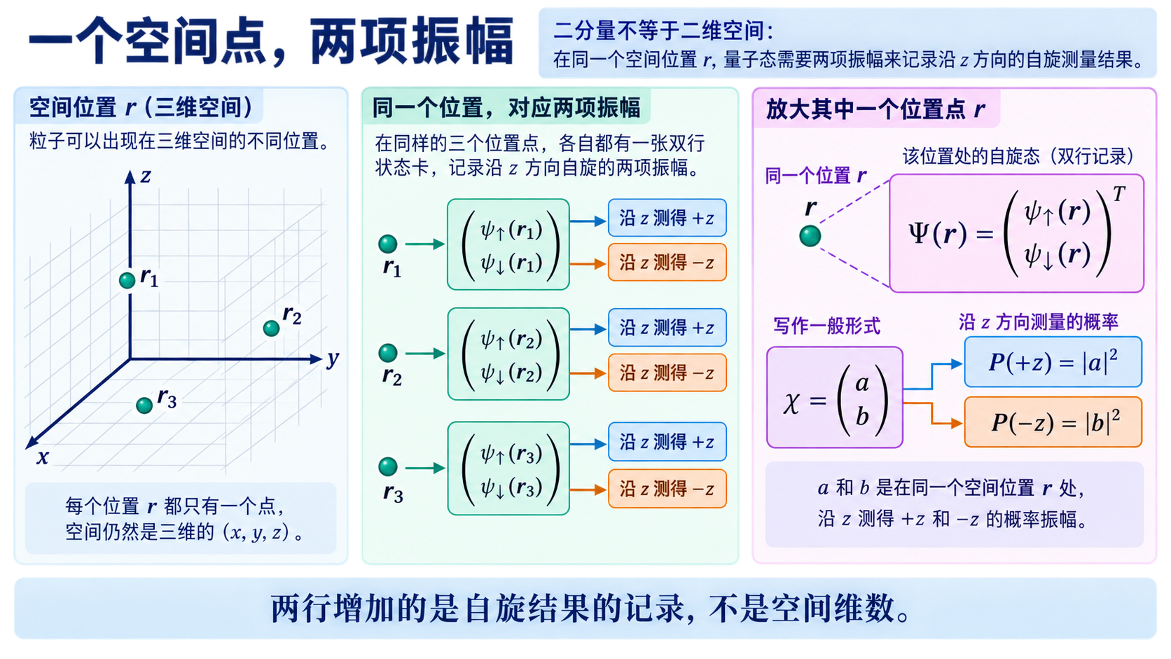 图2:同一个空间位置上的两项自旋振幅