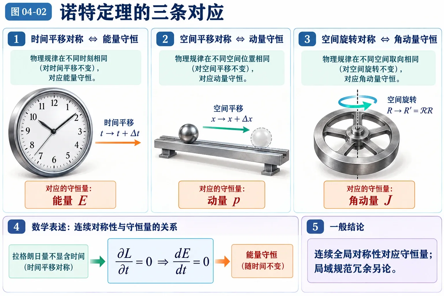 图04-02 诺特定理的三条对应